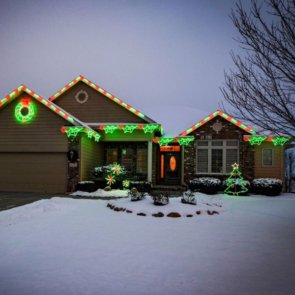 LED PEPPERMINT STICK (RED/GREEN)- Set of 12- #LED-PS44RG